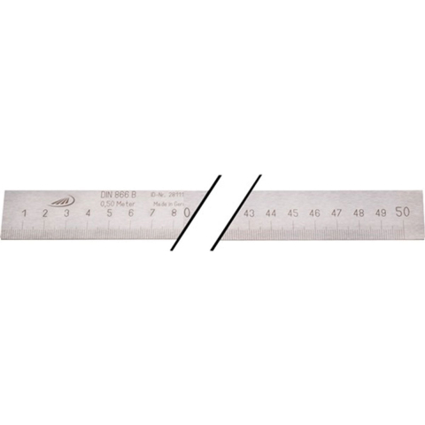 Helios Preisser Liniaal | lengte 500 mm | staal | 1 stuk - 0452101 - 0452101