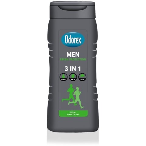 3x Odorex Douchegel For Men 3-in-1 Fresh Protection 300 ml