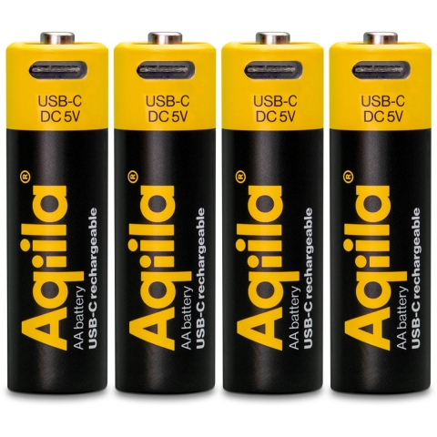 Aqiila AA Oplaadbare batterij (USB-C) Li-ion 2000 mAh 1.5 V 4 stuk(s)