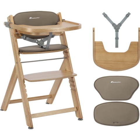 Bebeconfort Kinderstoel - Timba 2 m. Kussen - Naturel - Bebeconfort - OneSize - Kinderstoel
