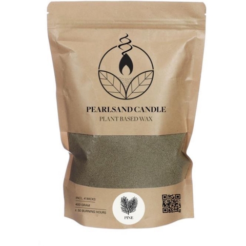 Kaarsenzand Pearlsand candle 400gr groen