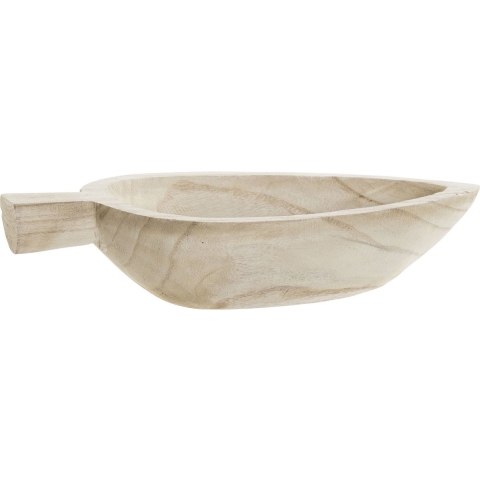 ITEM Tafeldecoratie schaal - blad - hout - 39 cm - decoratief - praktisch -