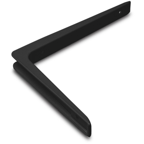 Plankendragers - 6x stuks - zwart - aluminium - 30 x 20 cm - tot 80 kg -