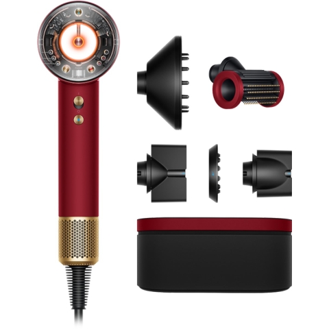 Dyson Supersonic Nural™ föhn - Straight+Wavy (Red velvet/Goud)