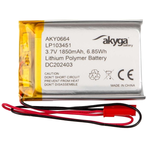 Akyga LP103451 Accupack Batterijgrootte: Speciaal LiPo 3.7 V 1850 mAh