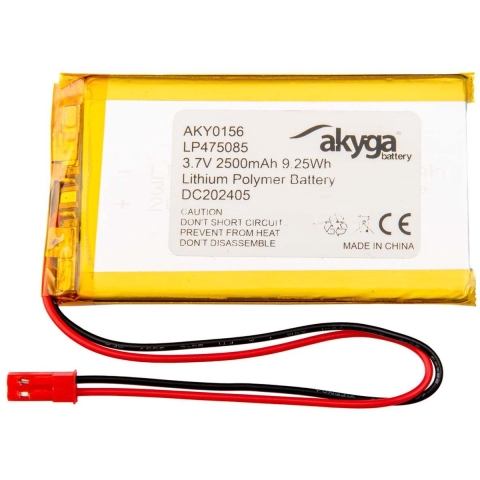 Akyga LP475085 Accupack Batterijgrootte: Speciaal LiPo 3.7 V 2500 mAh