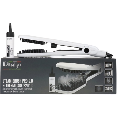Italian Design Steam Brush Pro 2.0&Thermicare Stijltang | wit