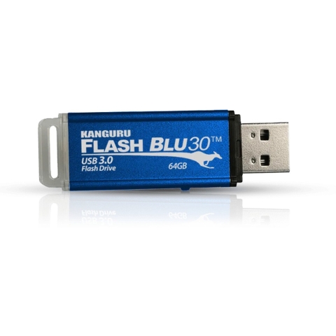 iStorage Kanguru FlashBlu30 USB-stick 64 GB Blauw ALK-FB30-64G
