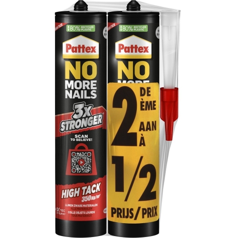 Pattex Duopack Geen Spijkers&Schroeven High Tack 460 GR