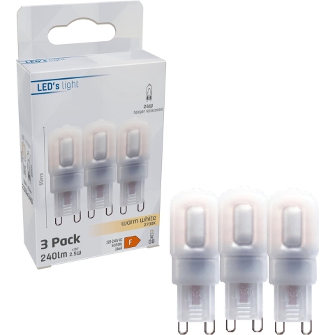 LED'S LIGHT Capsule G9 2,5W 3-pack 2,5 WATT
