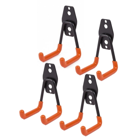 Benson ophanghaak dubbel - 4x - gereedschapshaak - metaal - schuur / werkplaats -