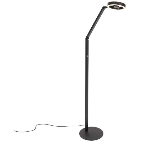Steinhauer - vloerlamp - Ringlux - zwart - metaal - Ø 25cm - LED - 4138ZW