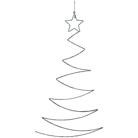 LED Wanddeco everlands kunstkerstboom groen 100x60cm
