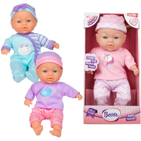 BEAU Zachte babypop 31cm met geluid