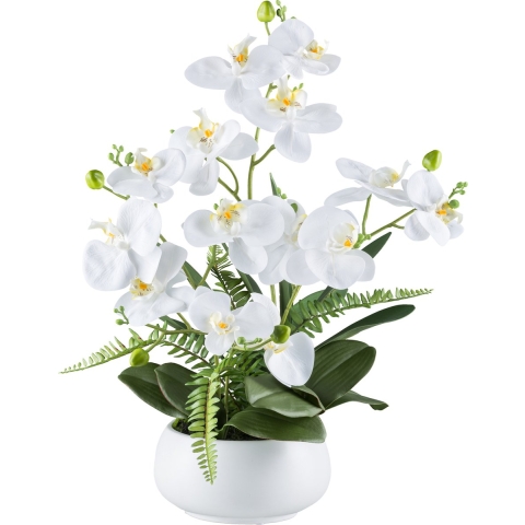 Kopu ® kunstbloem orchidee 55 cm 4 takken op schaal phalaenopsis