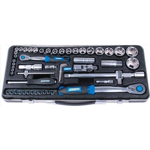 MANNESMANN 55-delige 1/4"+ 1/2"doppendoos (29765)