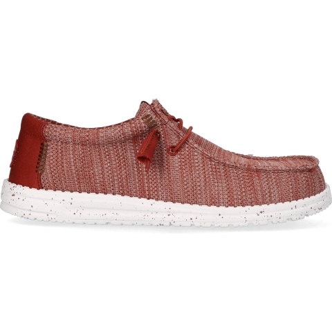 HEYDUDE Instappers Heren Wally Stretch Sox Rood 45 Mesh