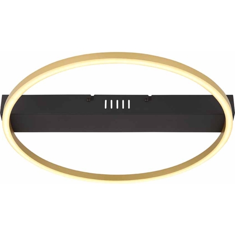 Globo Gunther Plafondlamp - Metaal - LED - 40 cm - Dimbaar - Zwart