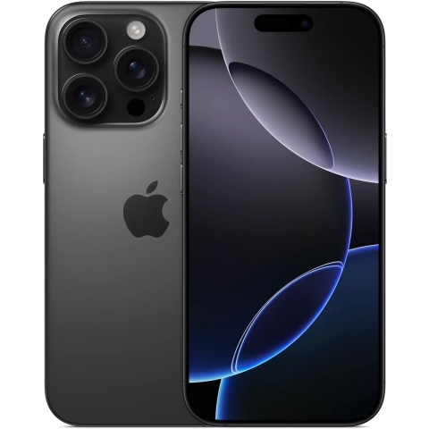 Refurbished iPhone 16 Pro 128 GB Zwart Als nieuw + Nieuwe batterij