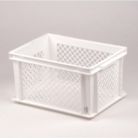 Lastpak Fietskrat - wit - lichtgewicht - 40x30x22 cm - melkkrat -