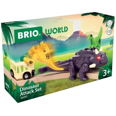BRIO World Dinosaurussen m. Licht en geluid - Attack Set - 4 Ond - BRIO - OneSize - Dinosaur