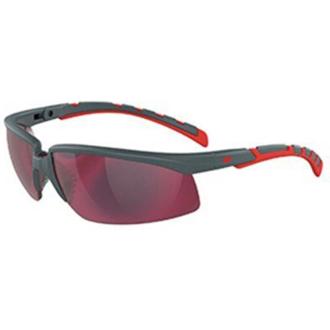 3M S2024AS-RED Veiligheidsbril Spiegelend, Met anti-kras coating Rood, Grijs