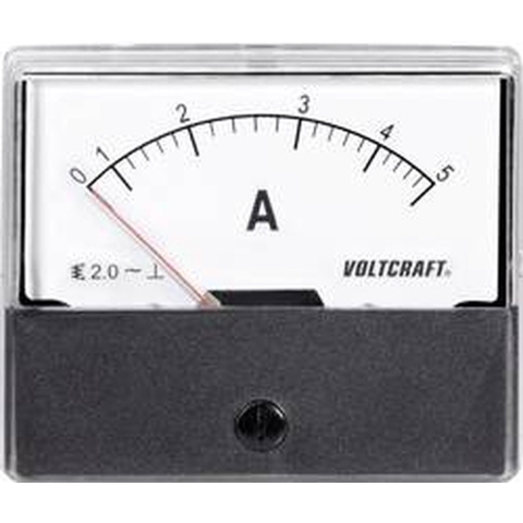 VOLTCRAFT AM-70X60/5A AM-70X60/5A Inbouwmeter AM-70X60/5 A 5 A Weekijzer