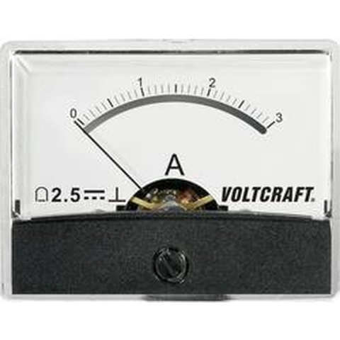 VOLTCRAFT AM-60X46/3A/DC AM-60X46/3A/DC Inbouwmeter AM-60X46/3 A/DC 3 A Draaispoel