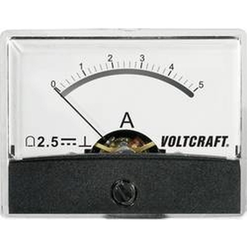 VOLTCRAFT AM-60X46/5A/DC AM-60X46/5A/DC Inbouwmeter AM-60X46/5A/DC 5 A Draaispoel