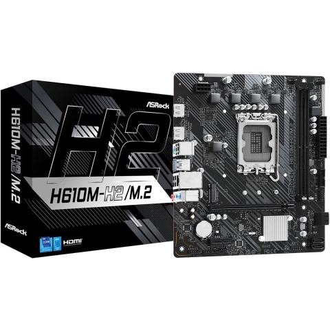 ASRock H610M-H2/M.2 Moederbord Socket Intel 1700 Vormfactor Micro-ATX Moederbord chipset Intel® H610