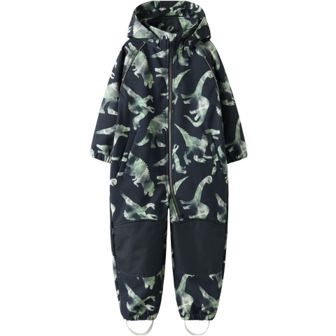 Name It Softshellpak m. Fleece - Noos - AOP - NmmAlfa - Dark p - Name It - 4 jaar (104) - Softshell