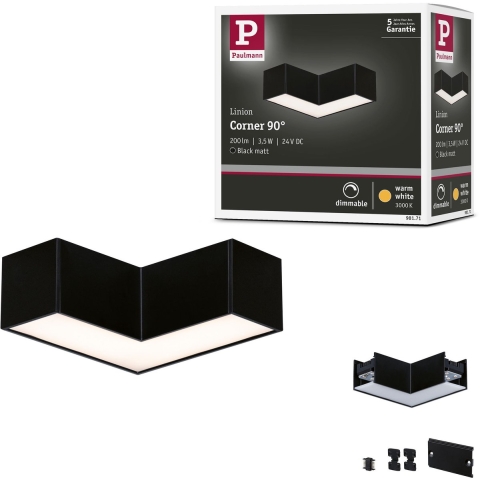 Paulmann 98171 Linion LED-plafondlamp LED 3.5 W Zwart