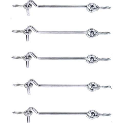 5x stuks windhaak / windhaken verzinkt staal 25 x 0,6 cm -