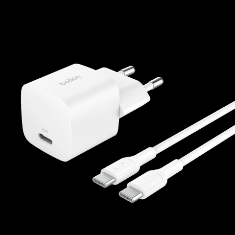 Belkin 25w Usb‑c Snellader Met Pps – Wit (incl. 1m Kabel Incl. Kabel)