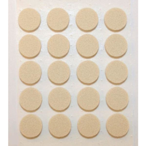 Geluiddempende meubel viltjes - 120x stuks - zelfklevend - rond - wit - dia 9 mm -