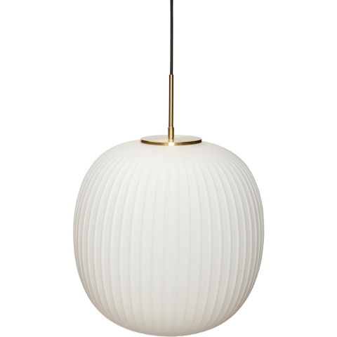 Hübsch - Serene Hanglamp Ø42 Opal/Brass
