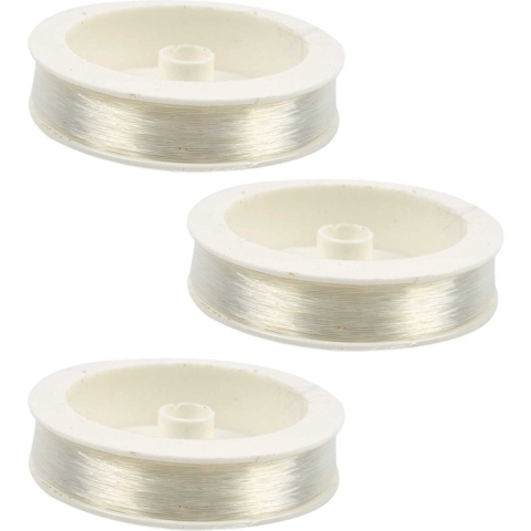 Nylon hobby draad - 3x - 0,4 mm x 100 meter - rijgdraad - transparant -