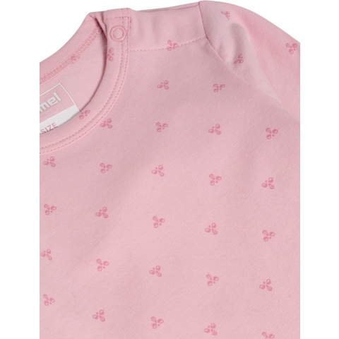 Hummel Romper l/s - hnlMini Bee Aop - Roze Nectar - Hummel - 56 - Romper L/S