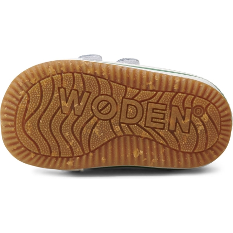 Woden Babyschoen - Robin - White/Basil - Woden - 25 - Babyschoen