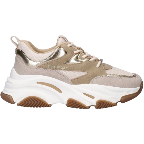 Steve Madden Progressive light bronze lage sneakers dames
