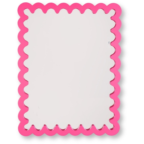 House Vitamin Mirror wavey neon pink mdf 33x43x1.5cm