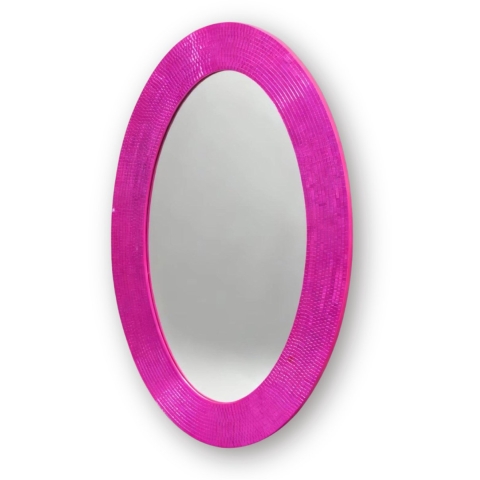 House Vitamin Mirror oval disco pink 60x1x40cm
