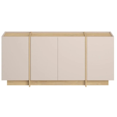 CaliCosy Buffet met 4 deuren, decor van kasjmier en saffier eiken, l180 cm onyx