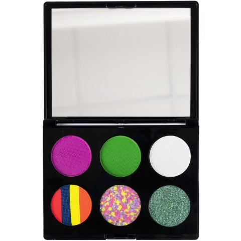 Carnaval Gezicht / Face paint verf set - Neon Princess thema - schmink / make-up - waterbasis -