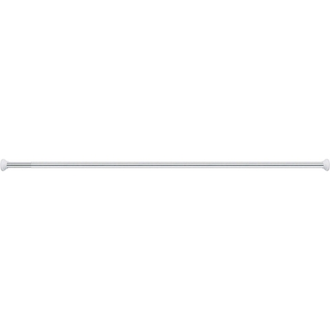 Douchegordijn stang - uitschuifbaar van 75 naar 125 cm - aluminium - klik en klem systeem -