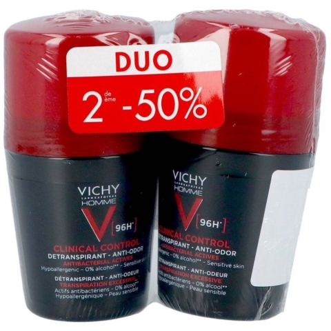 Vichy Homme Clinical Control 96H Deodorant DUO | 2 x 50 ml PROMO
