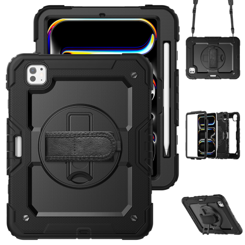 Just In Case Full Body Shockproof Case Apple Ipad Pro 11 2025 / 2024 - Zwart