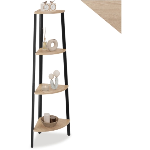 tectake - Hoekkast Newbridge 34x34x125cm - lichtbruin - 404774