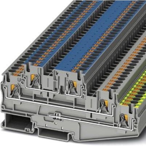 Phoenix Contact 3002614 Aardklem 6.2 mm Push-Lock-veeraansluiting Grijs 50 stuk(s)