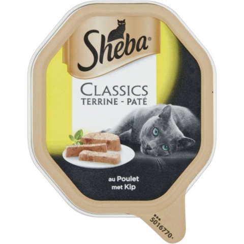 Sheba Classics paté met zalm natvoer kat (kuipjes 85 g) 22 x 85 g